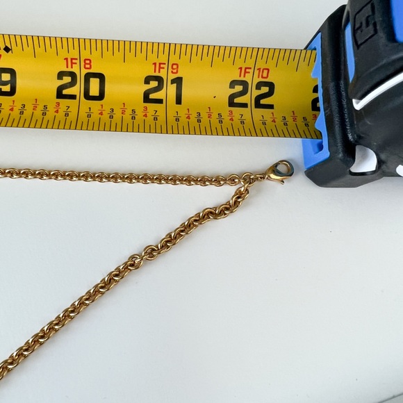 Christian Dior ⭐️ Golden Tone CD Logo Long Necklace + Gift Package - Picture 9 of 9